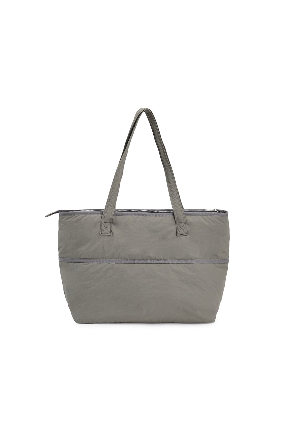 matinkim POCKET UTILITY NYLON BIG SHOULDER BAG IN KHAKI