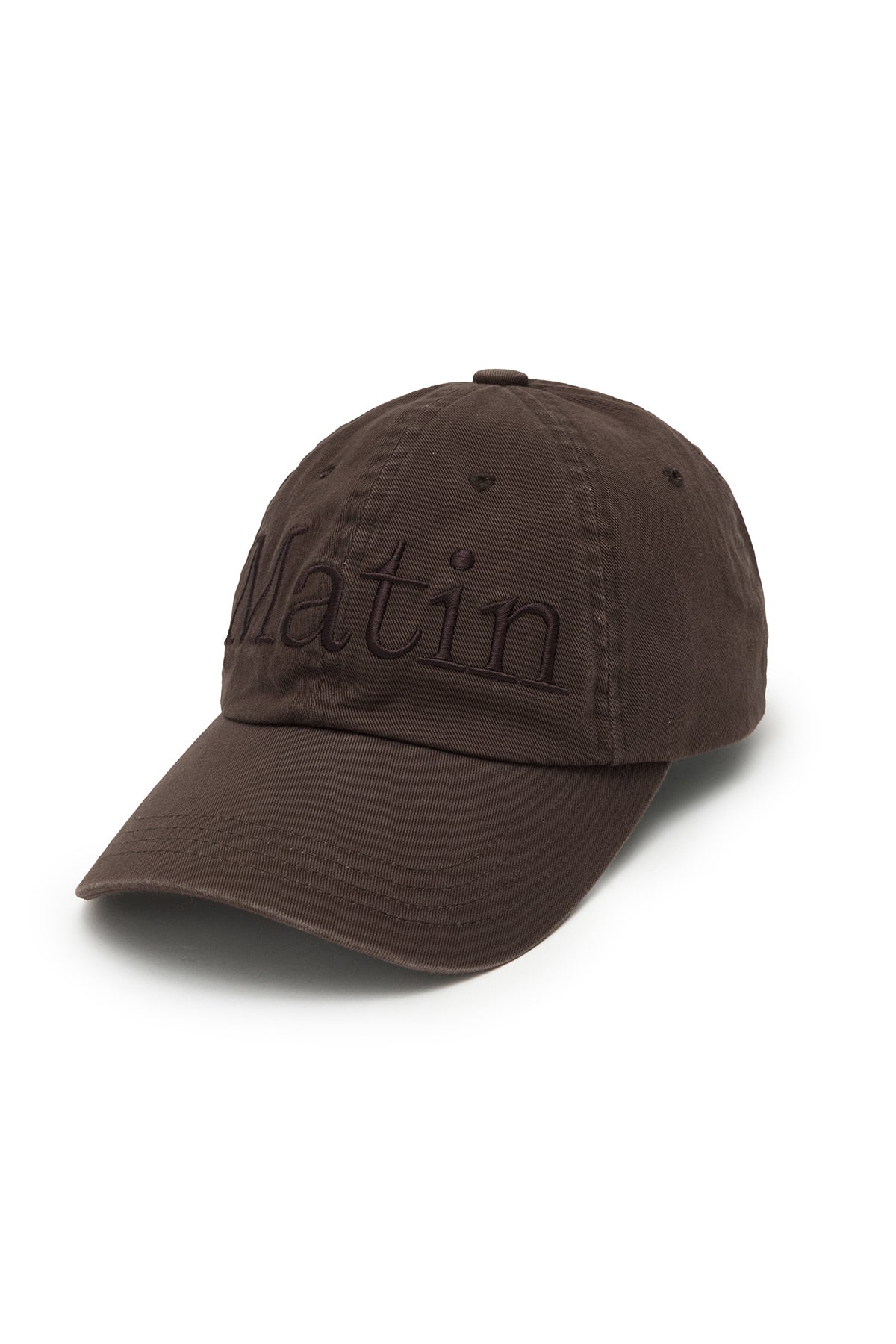 matinkim MATIN LOGO WASHED BALL CAP IN BROWN