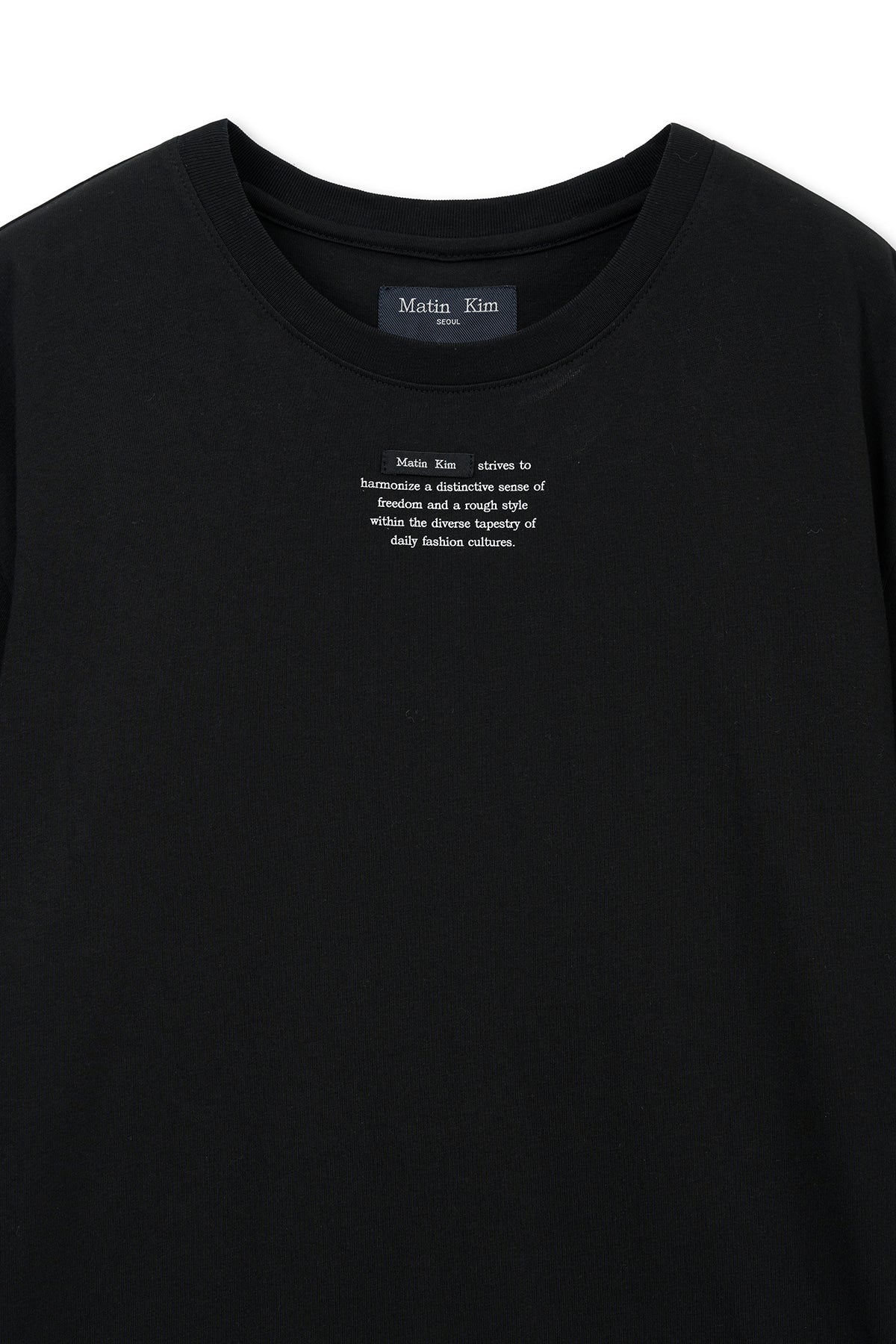 matinkim LABEL POINT LETTERING TOP IN BLACK