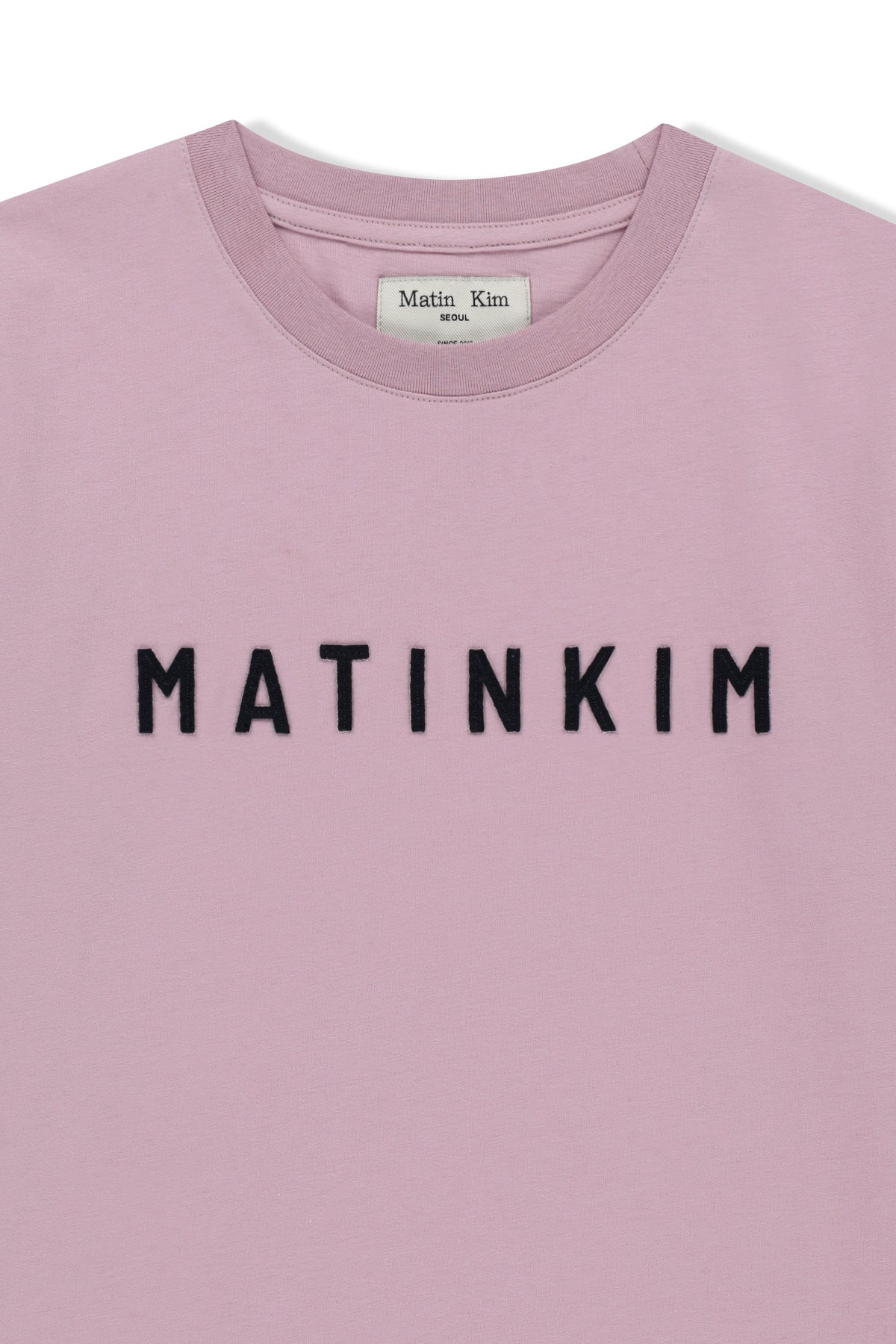 matinkim APPLIQUE FELT LOGO TOP IN PINK