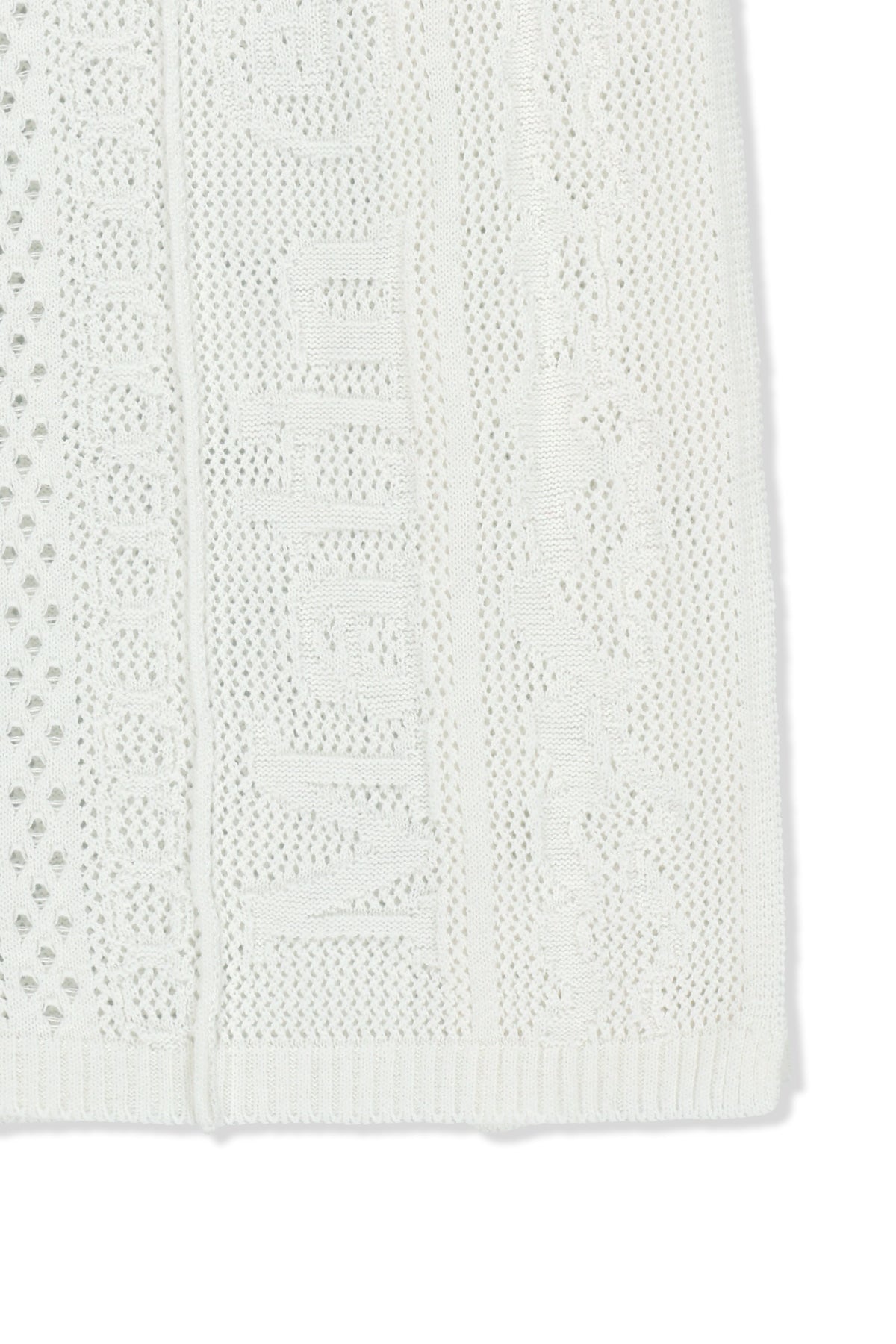matinkim MESH LOGO WRAP MINI SKIRT IN WHITE