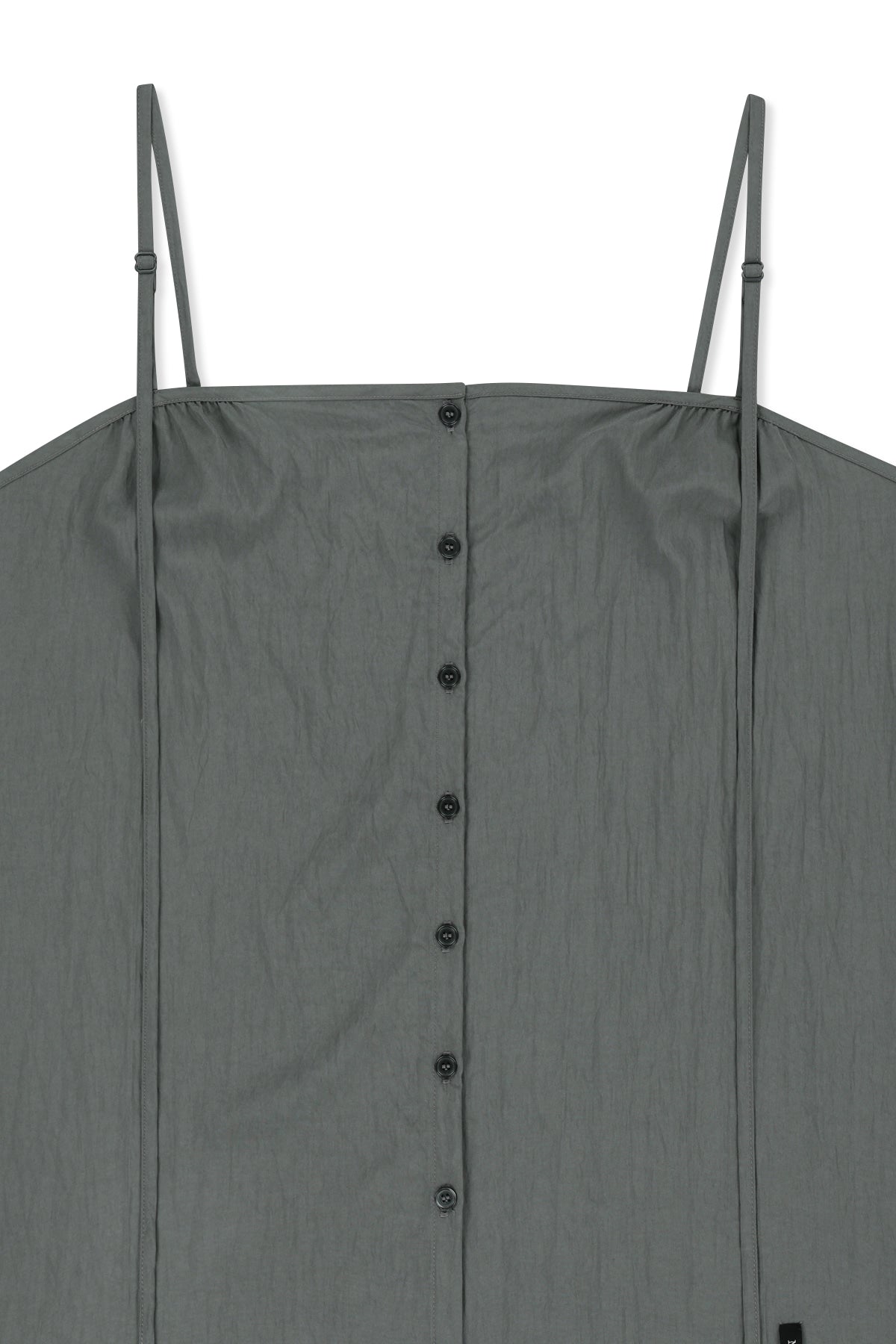 matinkim BUTTON SLEEVELESS BLOUSE IN GREY