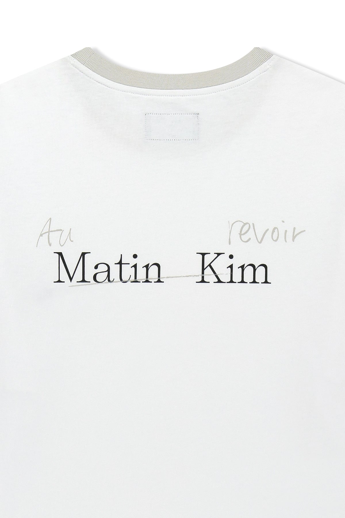 matinkim TONAL RIB BACK LOGO TOP FOR MEN IN WHITE