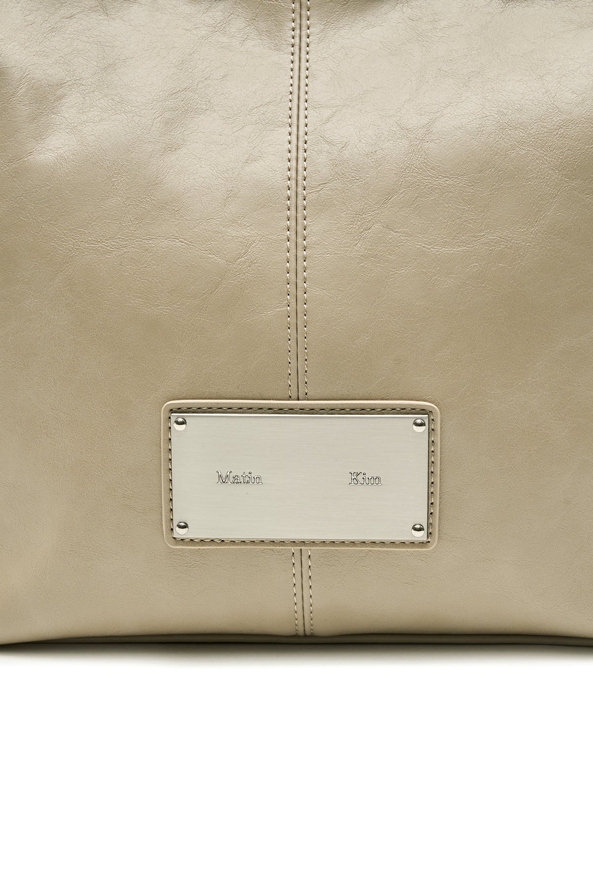 matinkim MATIN STUD POINT SMALL SHOULDER BAG IN BEIGE