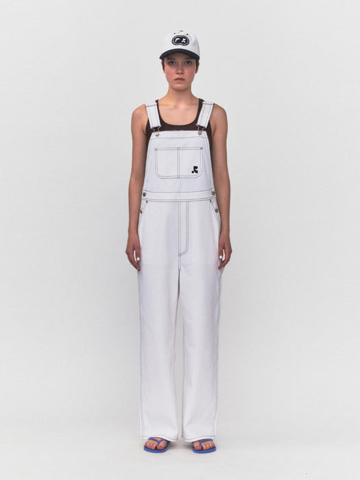 rest&recreation RR COTTON OVERALLS - WHITE