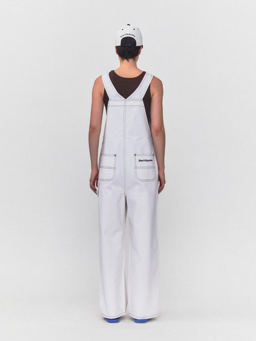 rest&recreation RR COTTON OVERALLS - WHITE