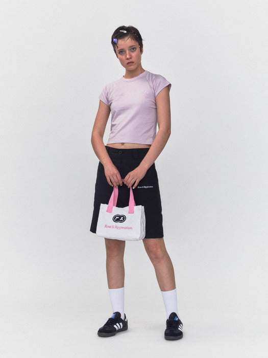 rest&recreation RR CANVAS TOTE BAG - WHITE