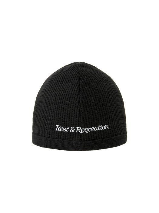 rest&recreation RR RIB JERSEY BEANIE - BLACK