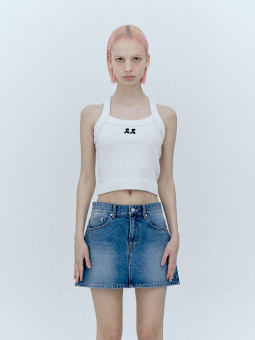 rest&recreation RIB KNIT TOP - WHITE