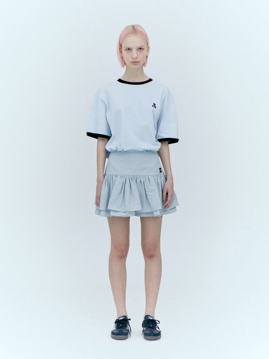 rest&recreation RUFFLE MINI SKIRT - SKY BLUE