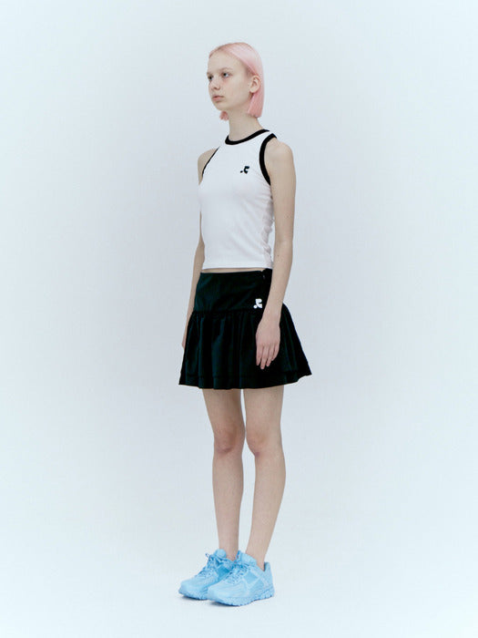 rest&recreation RUFFLE MINI SKIRT - BLACK