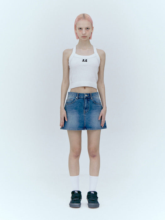 rest&recreation DENIM MINI SKIRT - BLUE