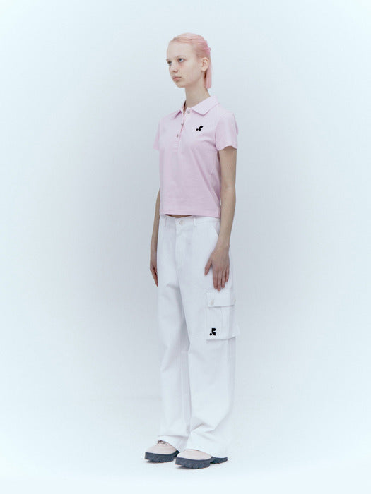 rest&recreation COTTON CARGO PANTS - WHITE