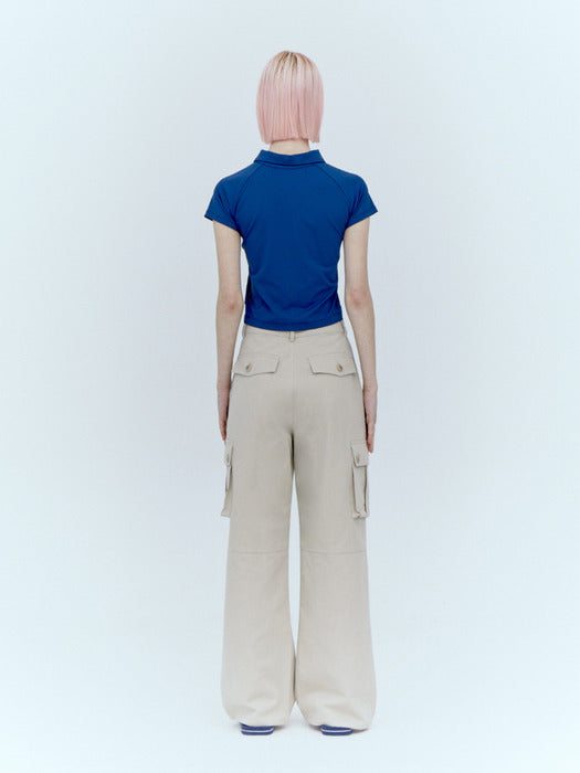 rest&recreation COTTON CARGO PANTS - BEIGE