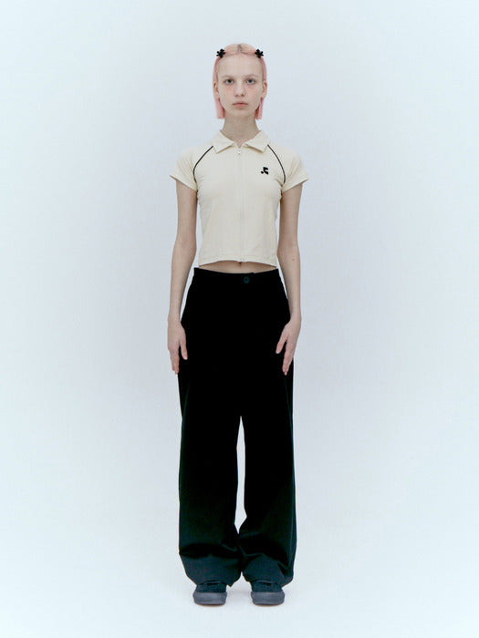 rest&recreation LOGO COTTON PANTS - BLACK