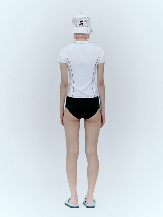 rest&recreation LOGO SPORT TOP - WHITE