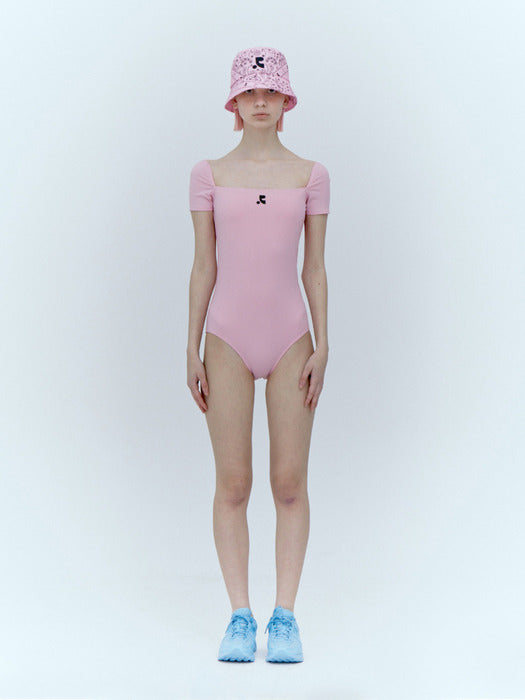rest&recreation HALF SLEEVE SWIM SUIT - PINK