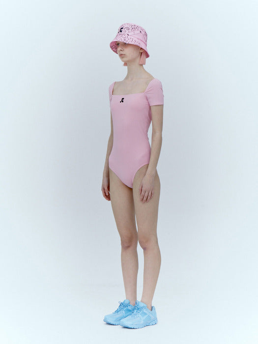 rest&recreation HALF SLEEVE SWIM SUIT - PINK