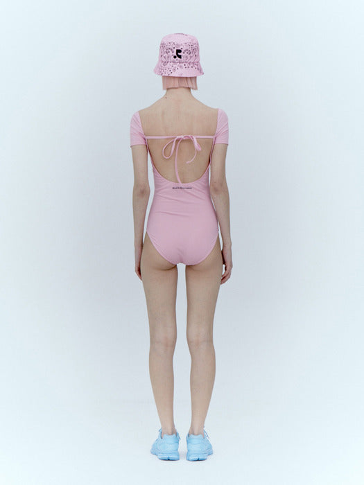 rest&recreation HALF SLEEVE SWIM SUIT - PINK