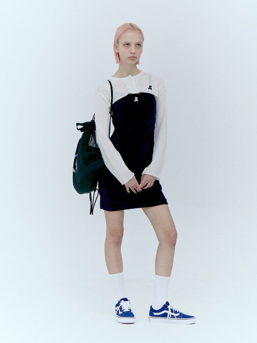 rest&recreation LOGO MESH BACKPACK - BLACK
