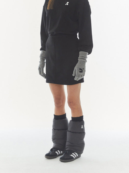 rest&recreation QUILTED LEG WARMER - BLACK