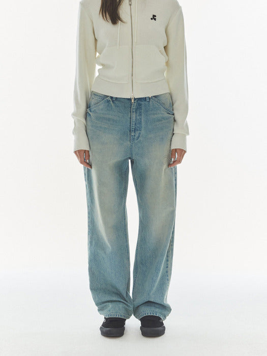 rest&recreation LOGO AMBO DENIM PANTS - LIGHT BLUE