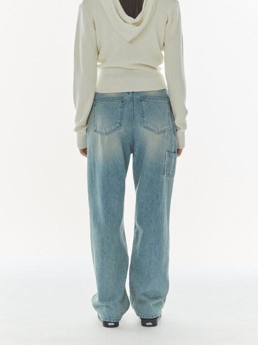 rest&recreation LOGO AMBO DENIM PANTS - LIGHT BLUE