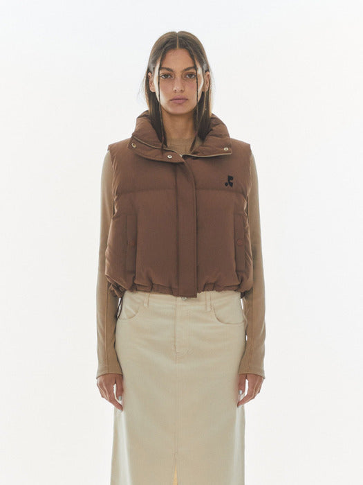 rest&recreation SHORT DOWN VEST - BROWN