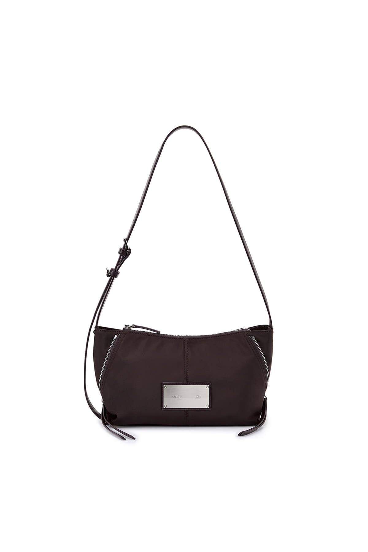 matinkim SIDE ZIPPER FABRIC TWO WAY BAG IN WINE