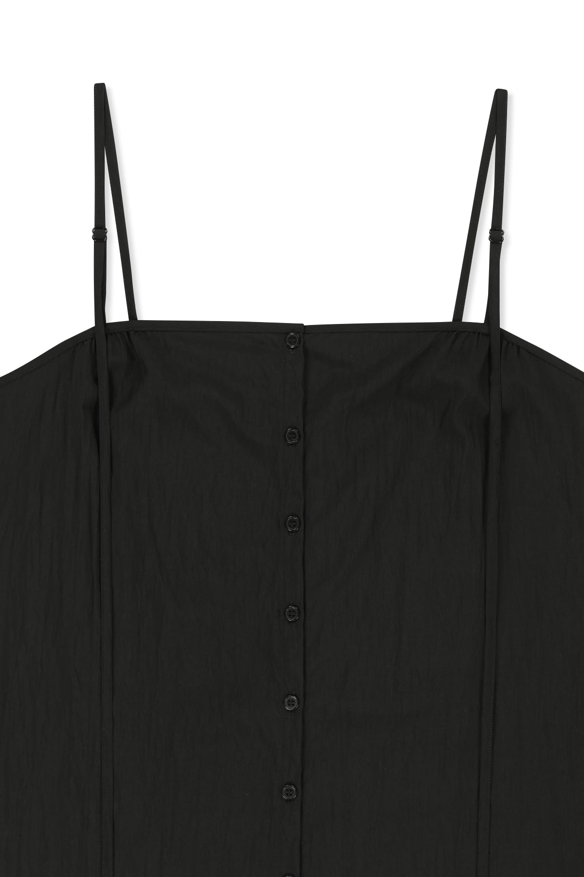 matinkim BUTTON SLEEVELESS BLOUSE IN BLACK