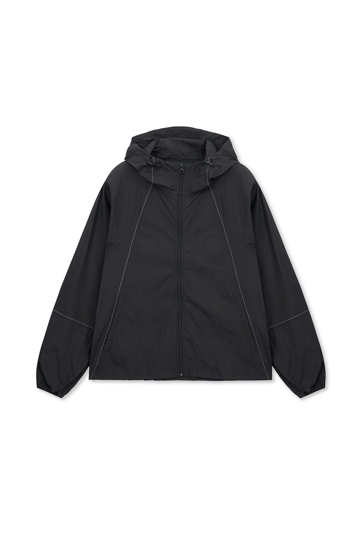 matinkim BACK LOGO HOODY WIND BREAKER IN BLACK