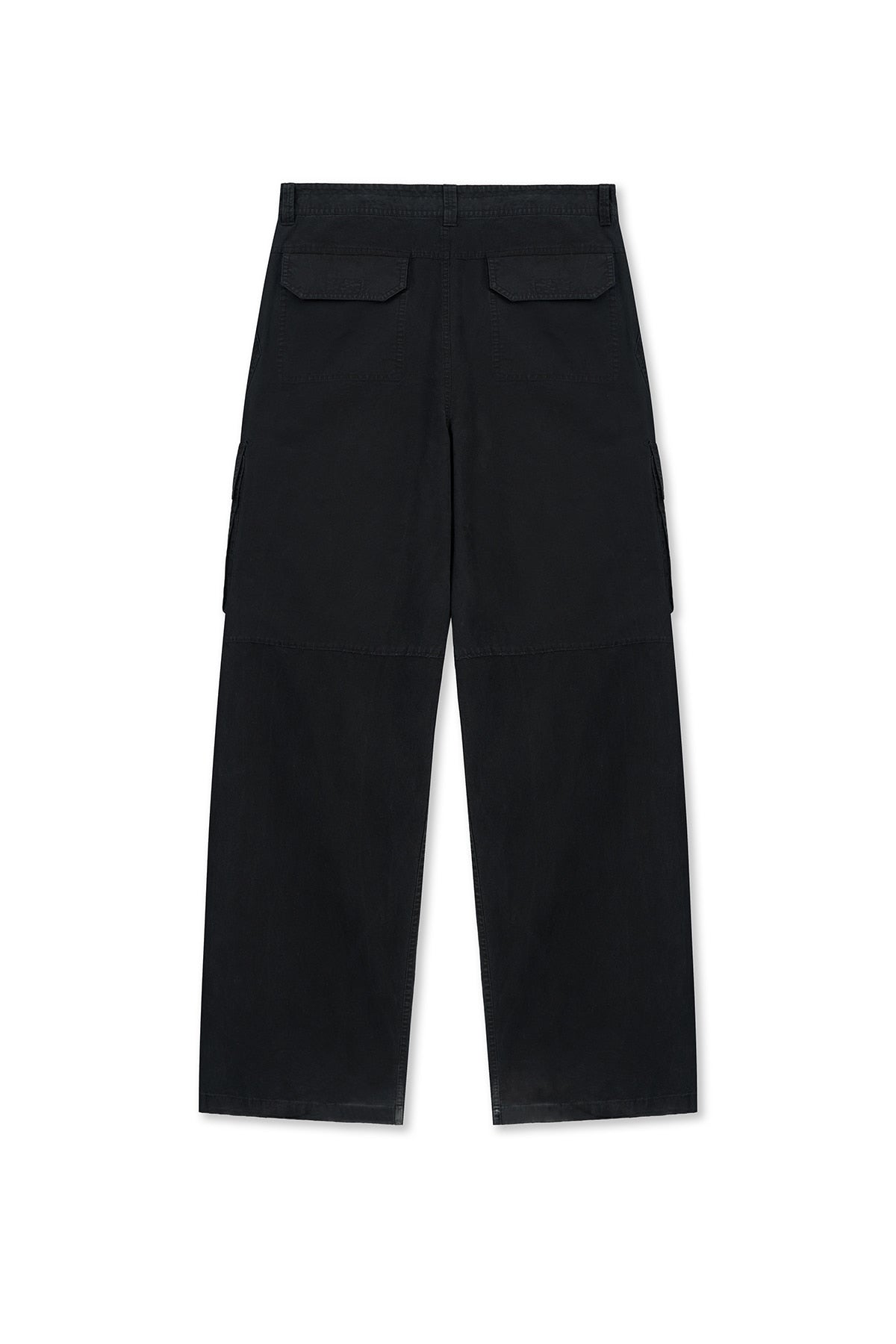 matinkim MULTI POCKET UTILITY WIDE PANTS IN BLACK