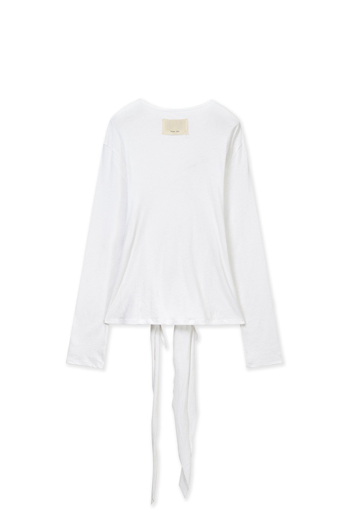 matinkim TIED DRAPERY TOP IN WHITE