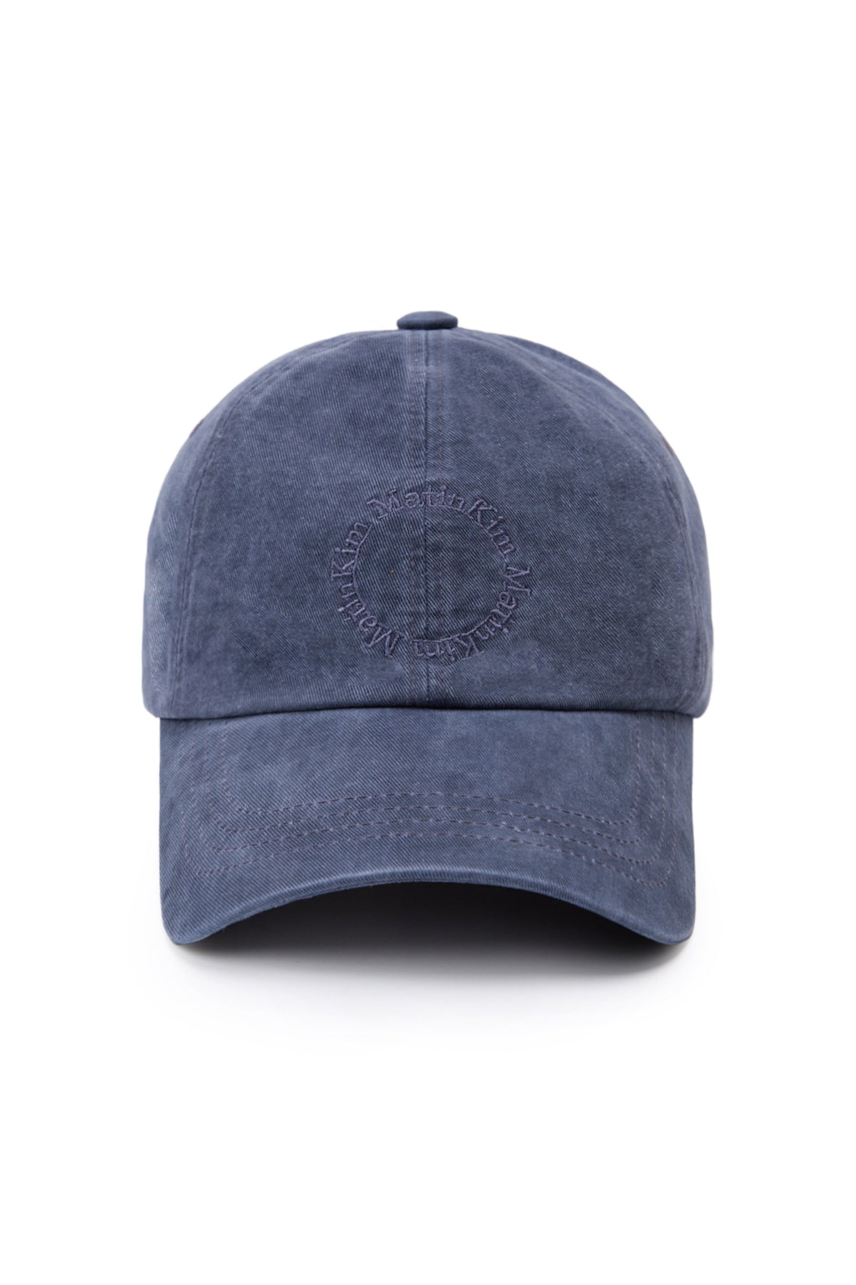 matinkim WASHED CIRCLE LOGO BALL CAP IN NAVY