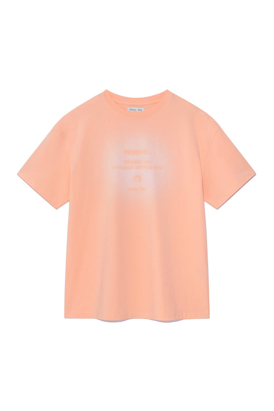 matinkim PAIRING LOGO PRINTING TOP FOR WOMEN IN PEACH