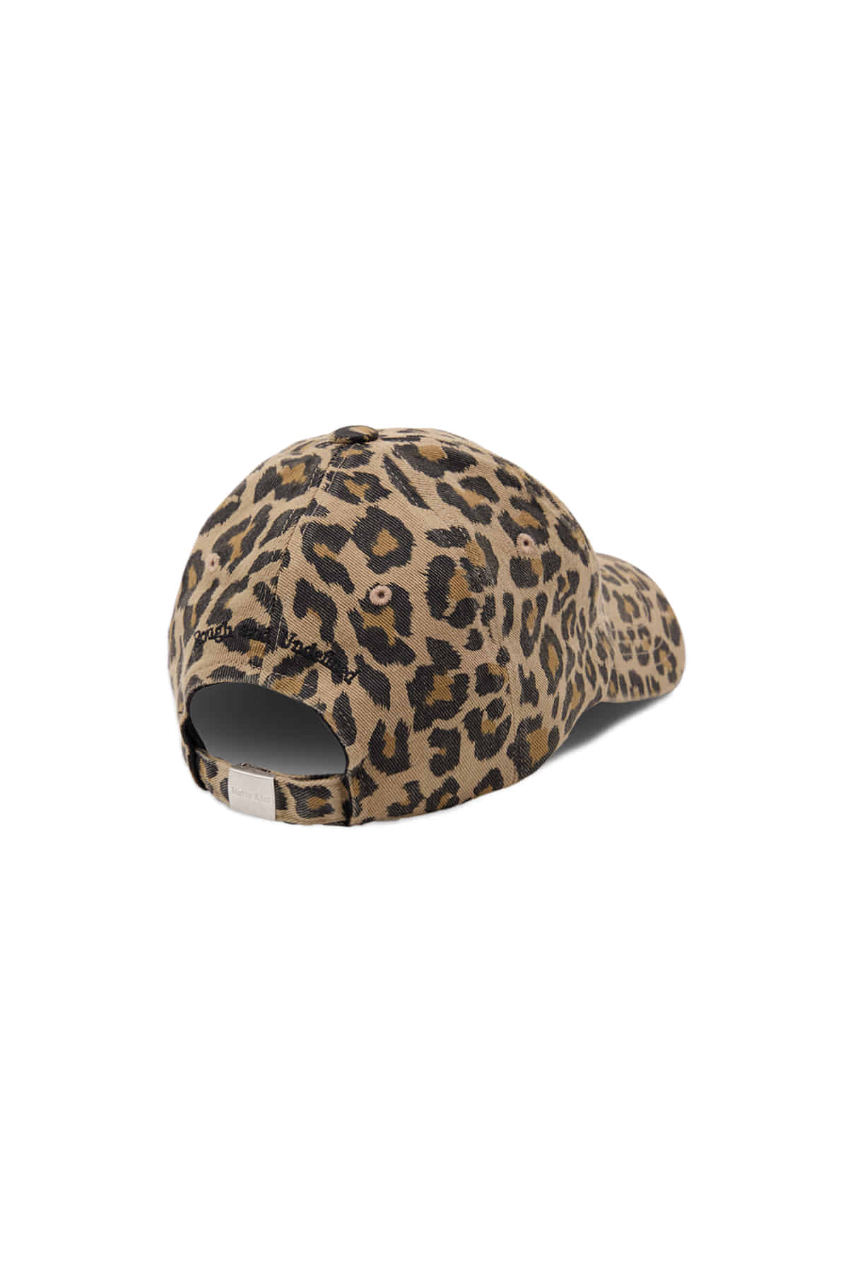 matinkim MATIN LEOPARD VOLUME LOGO BALL CAP IN DARK BEIGE