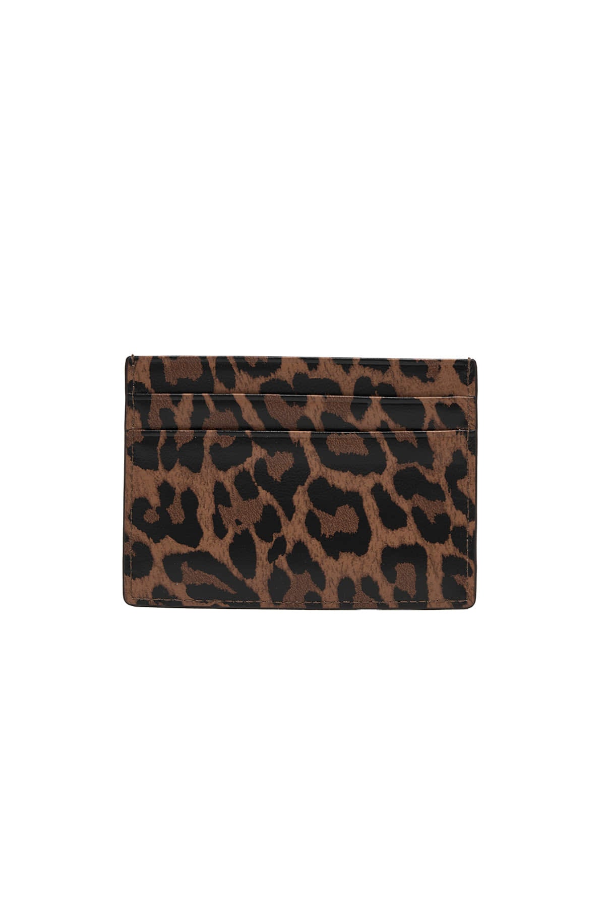 matinkim LEOPARD VINTAGE CARD WALLET IN BROWN