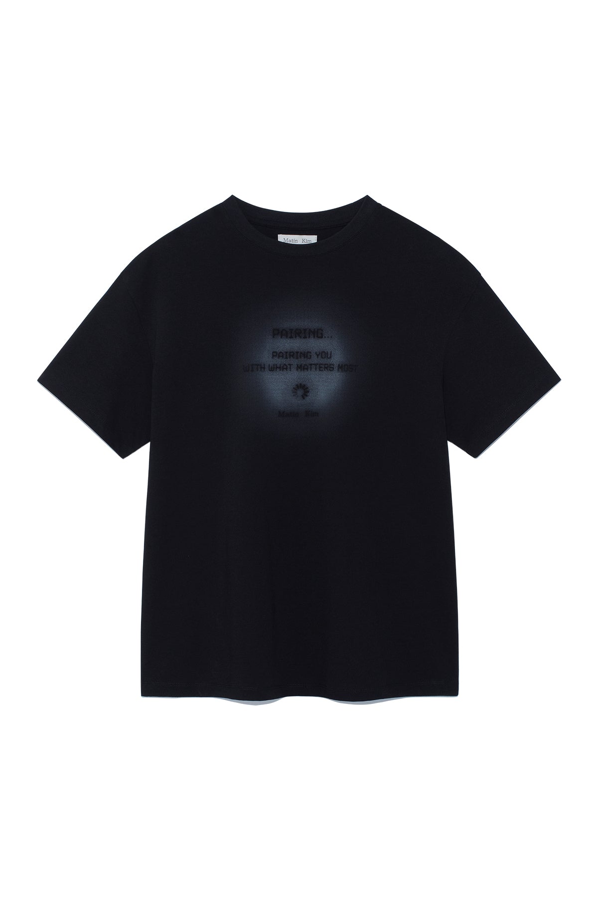 matinkim PAIRING LOGO PRINTING TOP FOR WOMEN IN BLACK