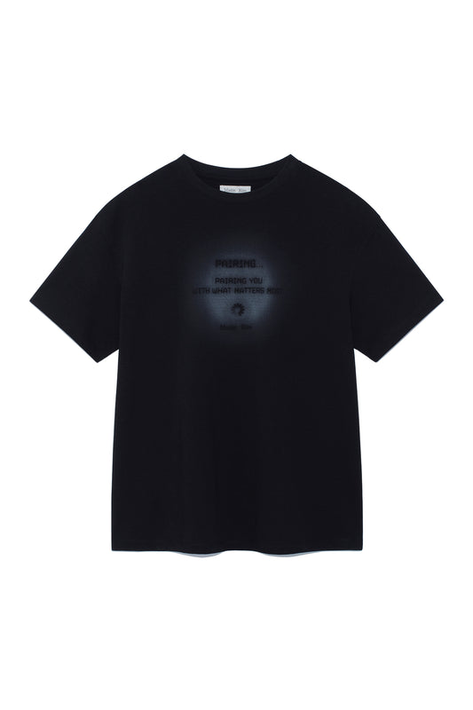 matinkim PAIRING LOGO PRINTING TOP FOR WOMEN IN BLACK