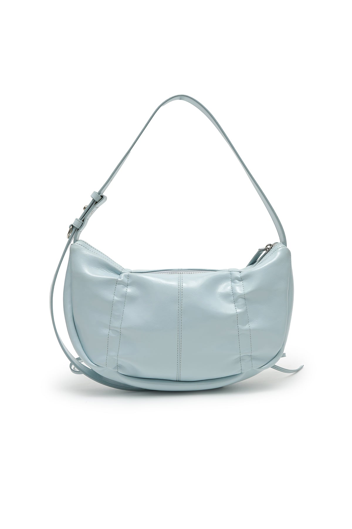 matinkim HALF SHIRRING RIBBON ROUND BAG IN SKY
