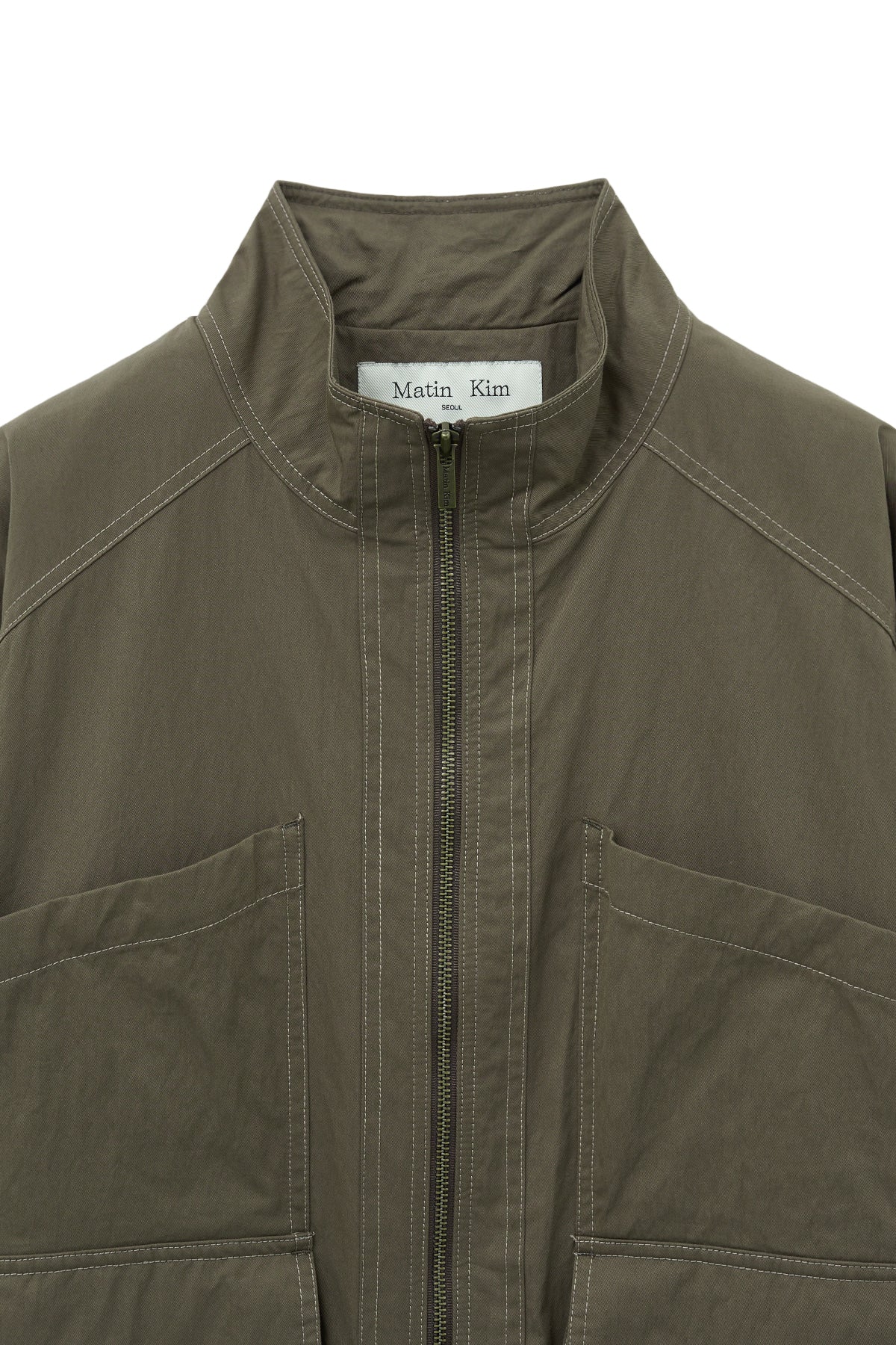 matinkim UTILITY BOMBER JUMPER FOR WOMEN IN KHAKI BROWN