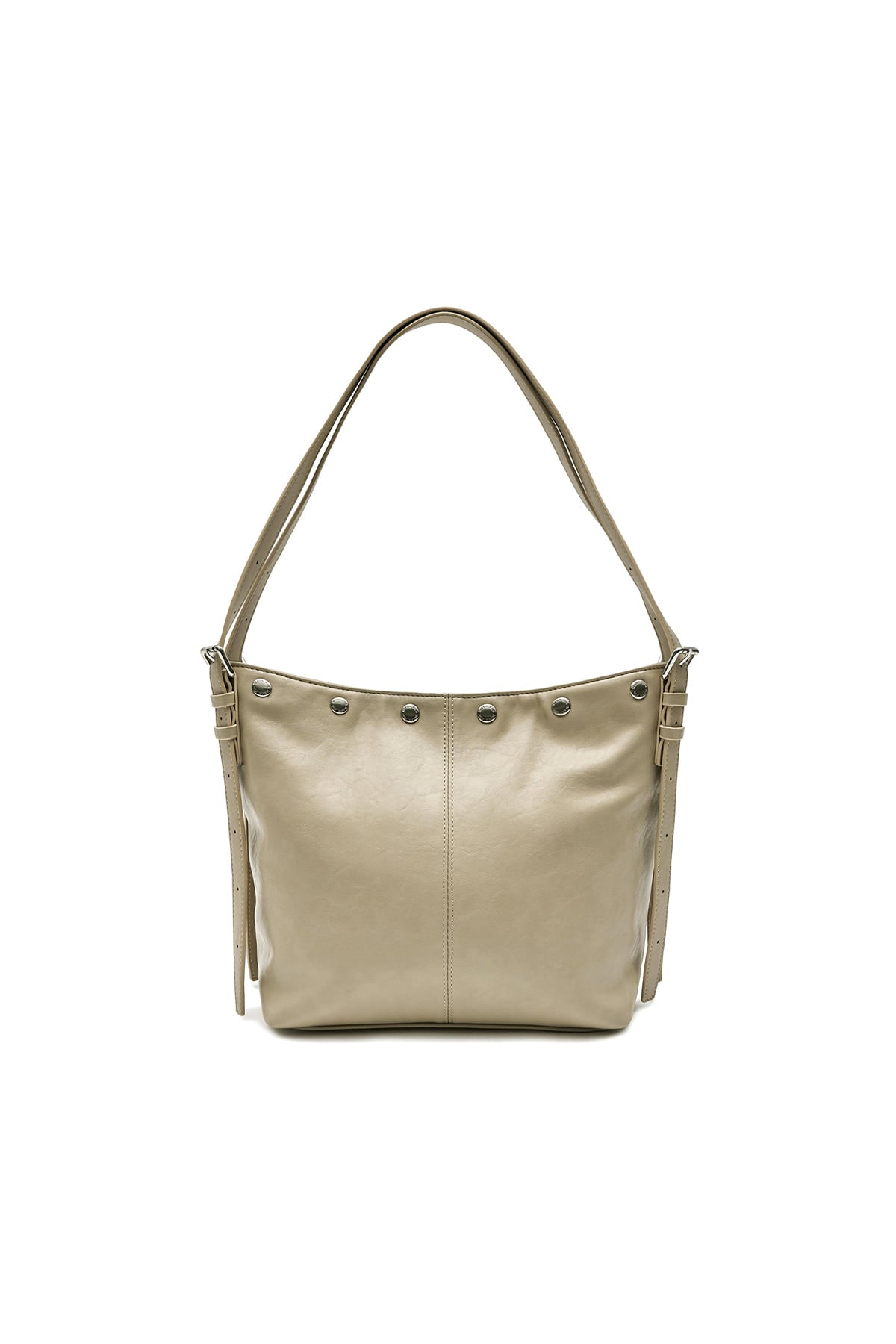 matinkim MATIN STUD POINT SMALL SHOULDER BAG IN BEIGE