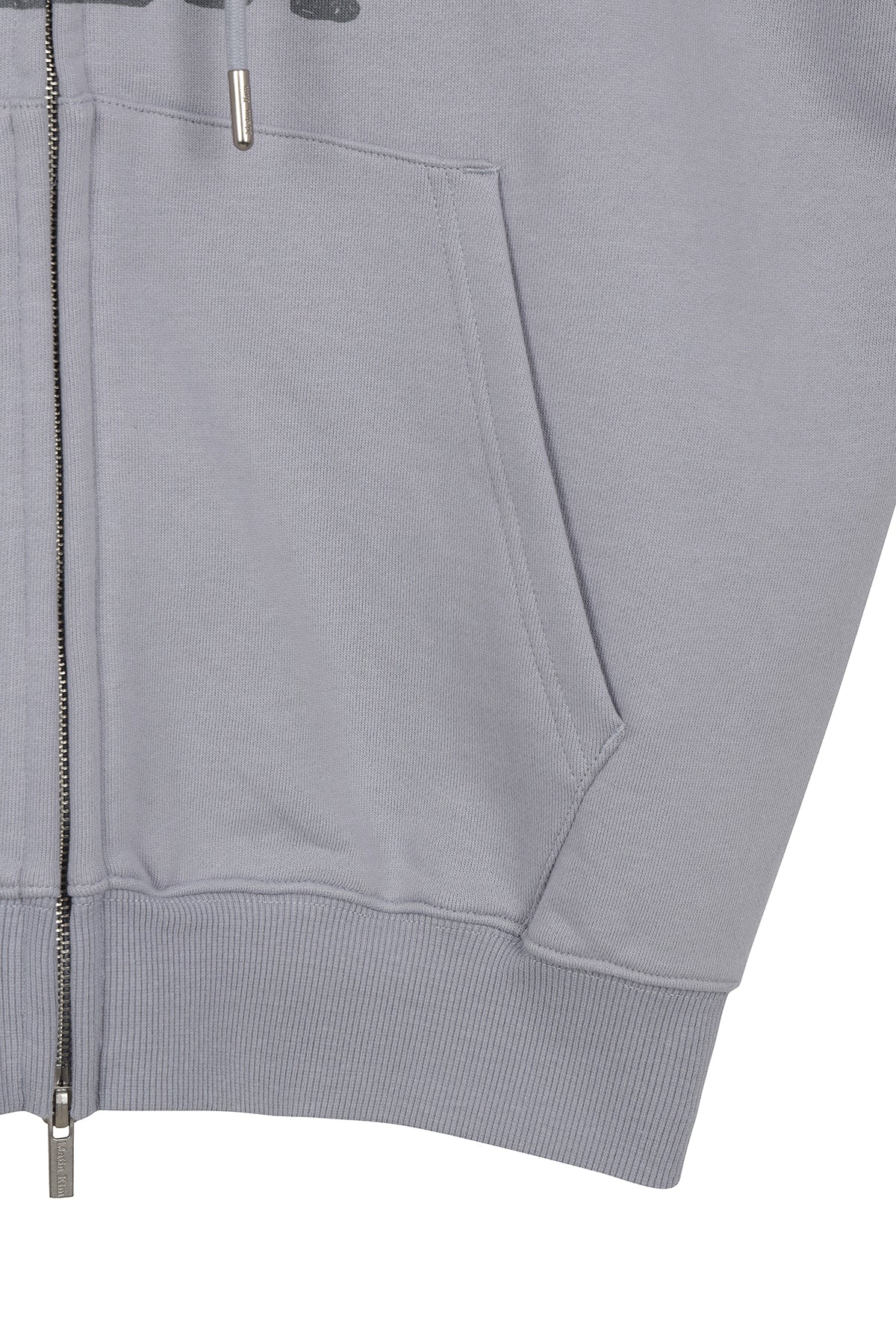 matinkim GRAFFITI ARTWORK HOODY ZIP UP IN SMOKE BLUE