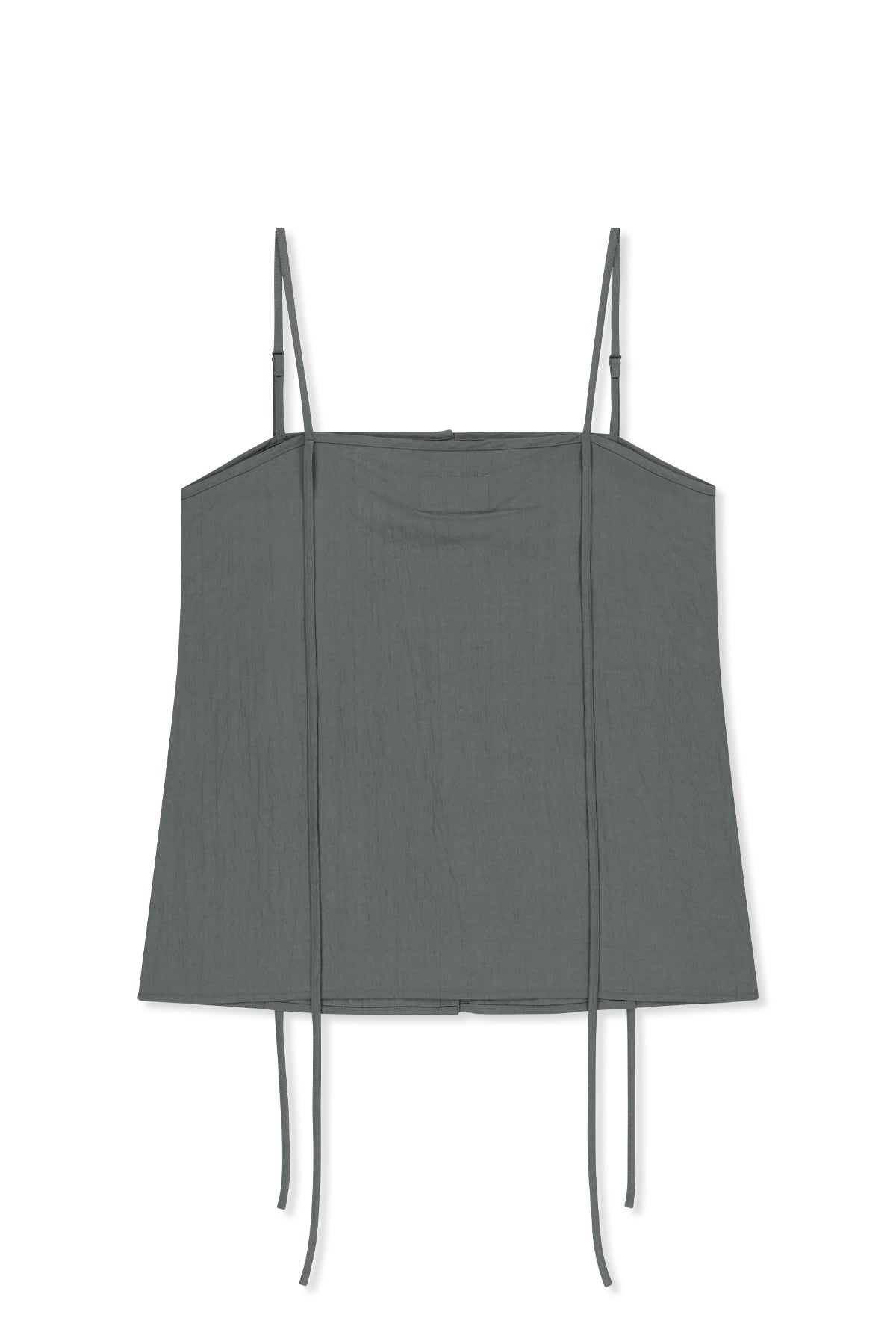 matinkim BUTTON SLEEVELESS BLOUSE IN GREY