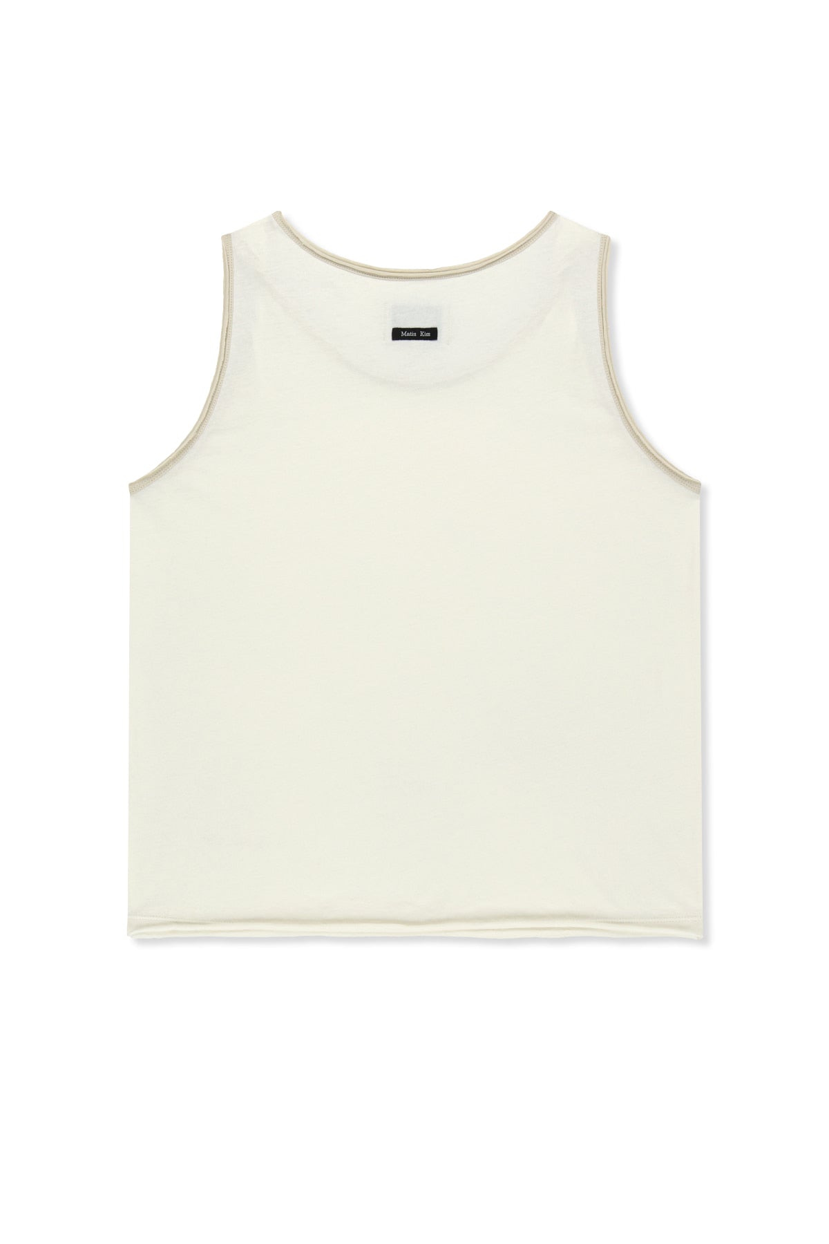 matinkim TWIST SHOULDER SLEEVELESS TOP IN CREAM