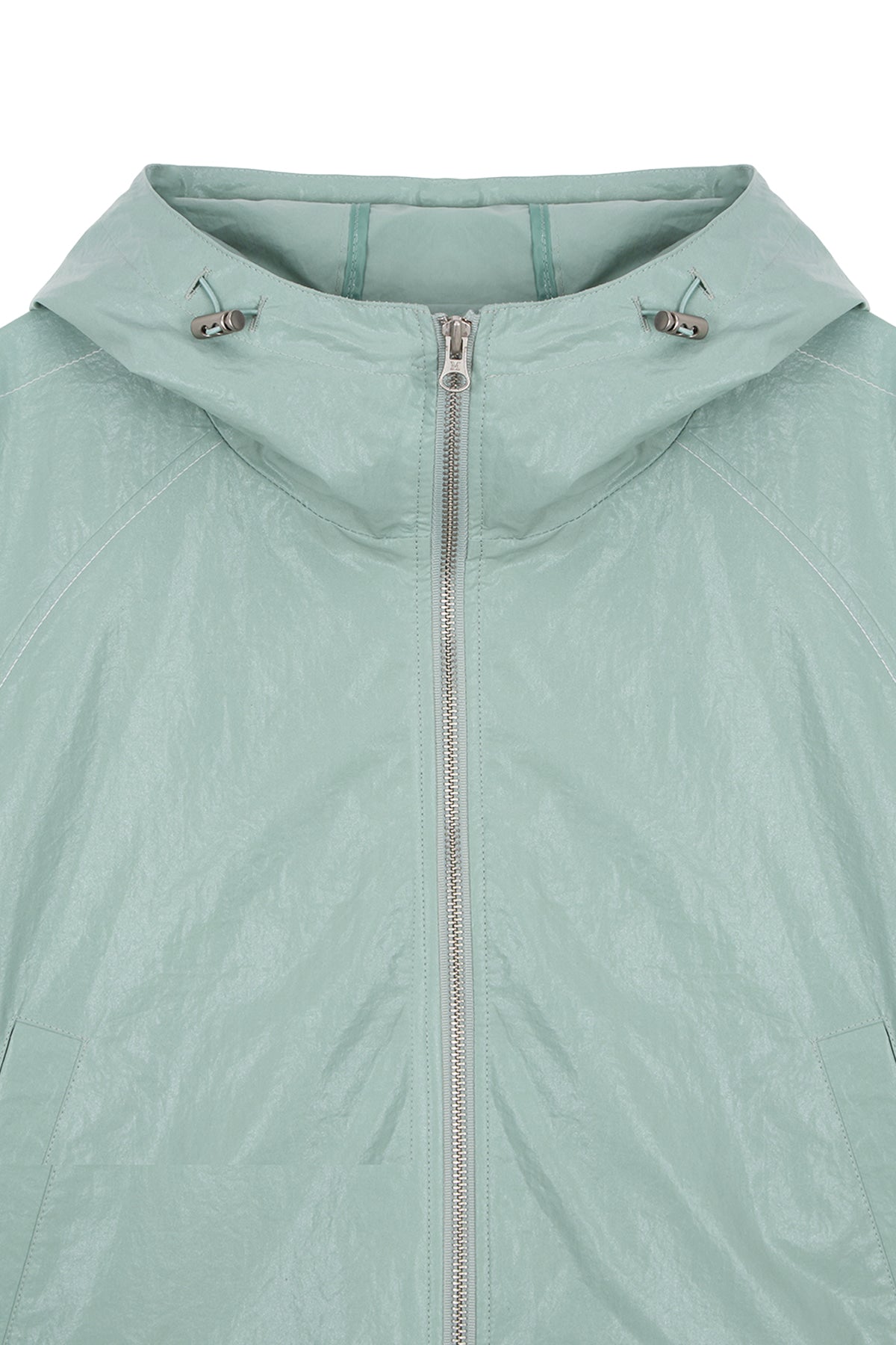 matinkim MATIN CROP HOODY COATING JUMPER IN MINT