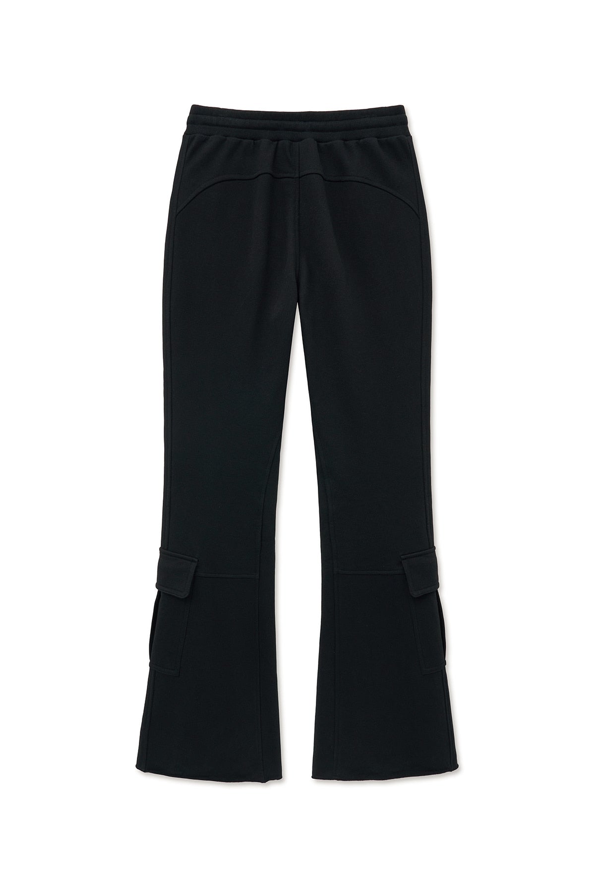 matinkim BOOTS CUT SLIM CARGO SWEATPANTS IN BLACK