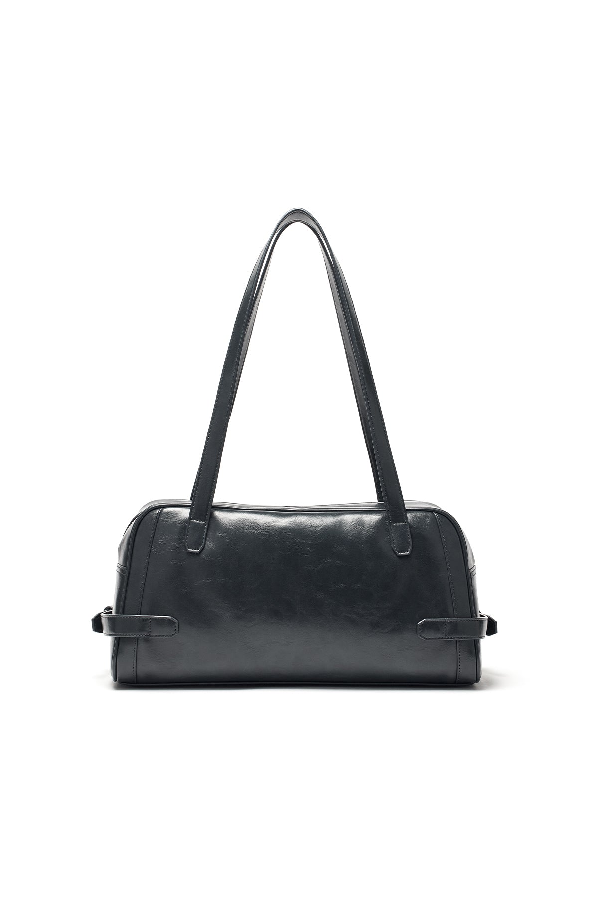 matinkim BIKER DETAIL MEDIUM SHOULDER BAG IN CHARCOAL