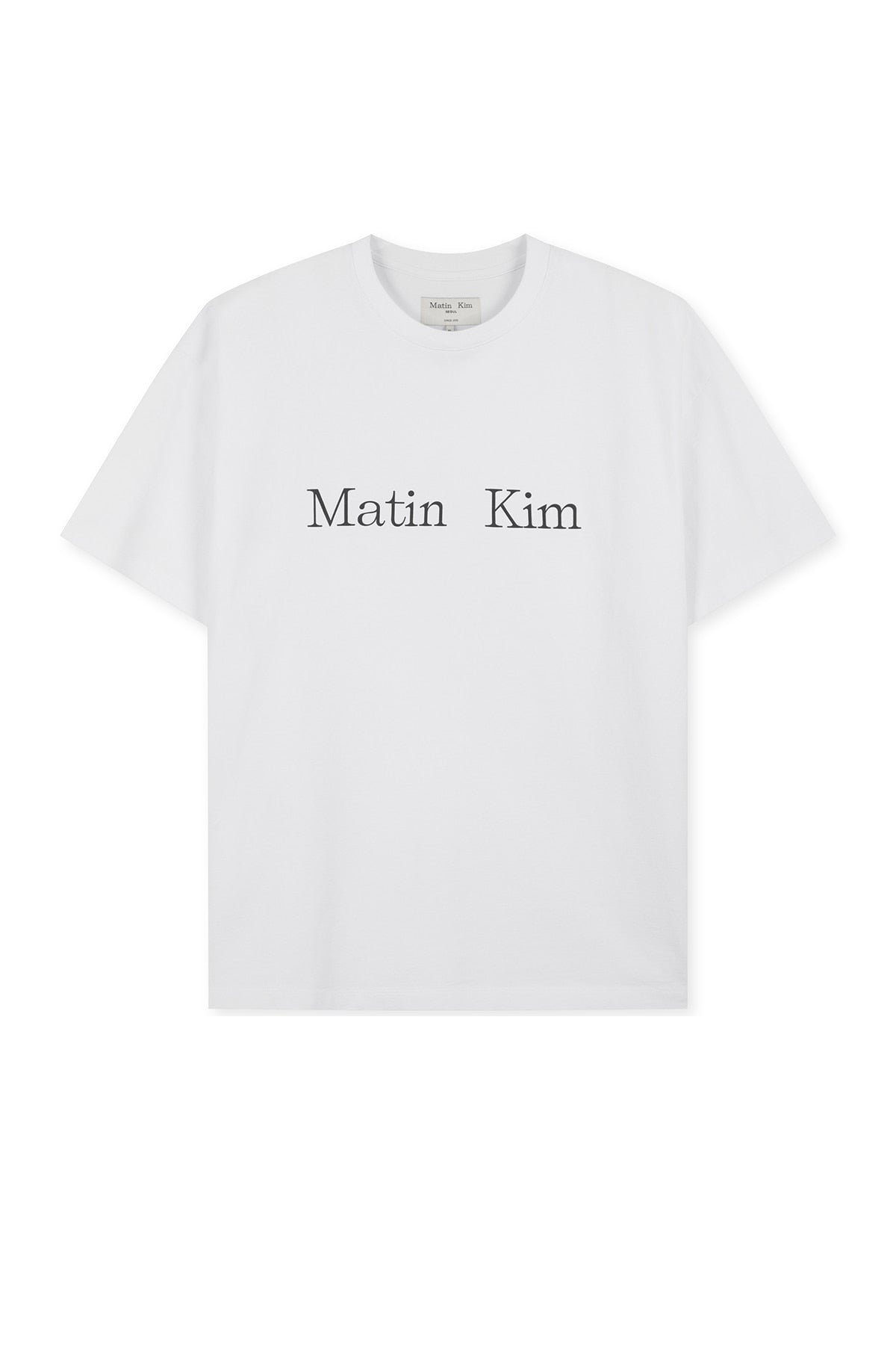 matinkim MATIN KIM LOGO TOP IN WHITE