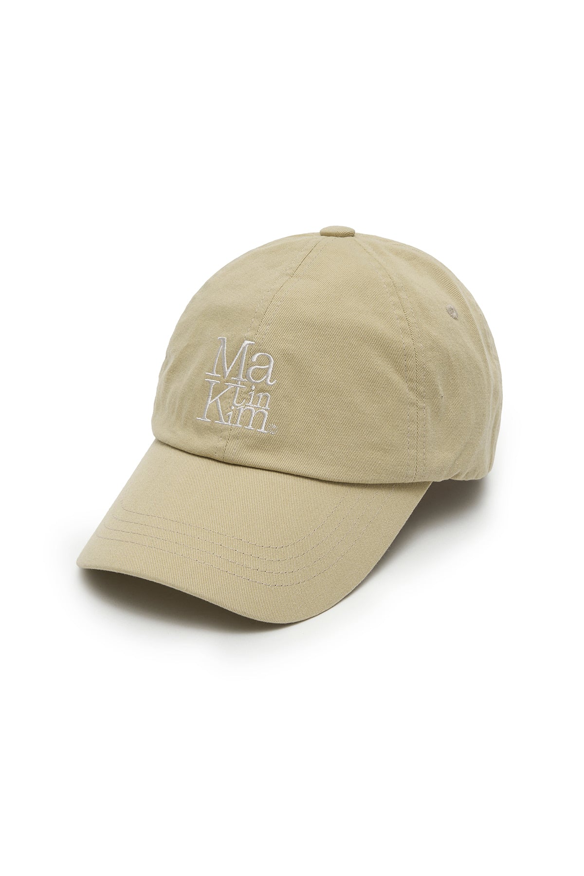 matinkim MATIN BLOCK LOGO BALL CAP IN BEIGE